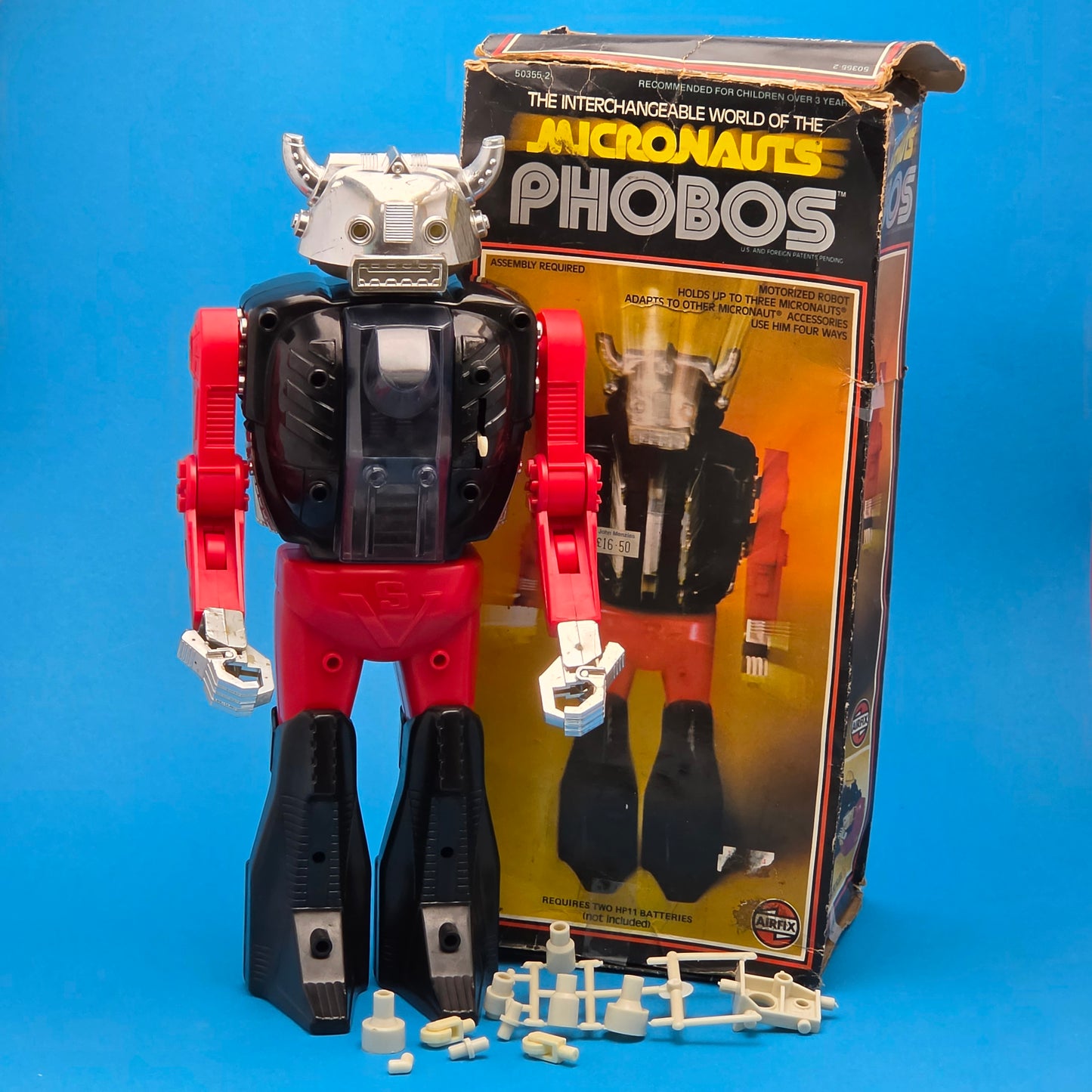 MICRONAUTS ☆ Trons PHOBOS Vintage Figure ☆ Boxed 1978 Mego Airfix Complete
