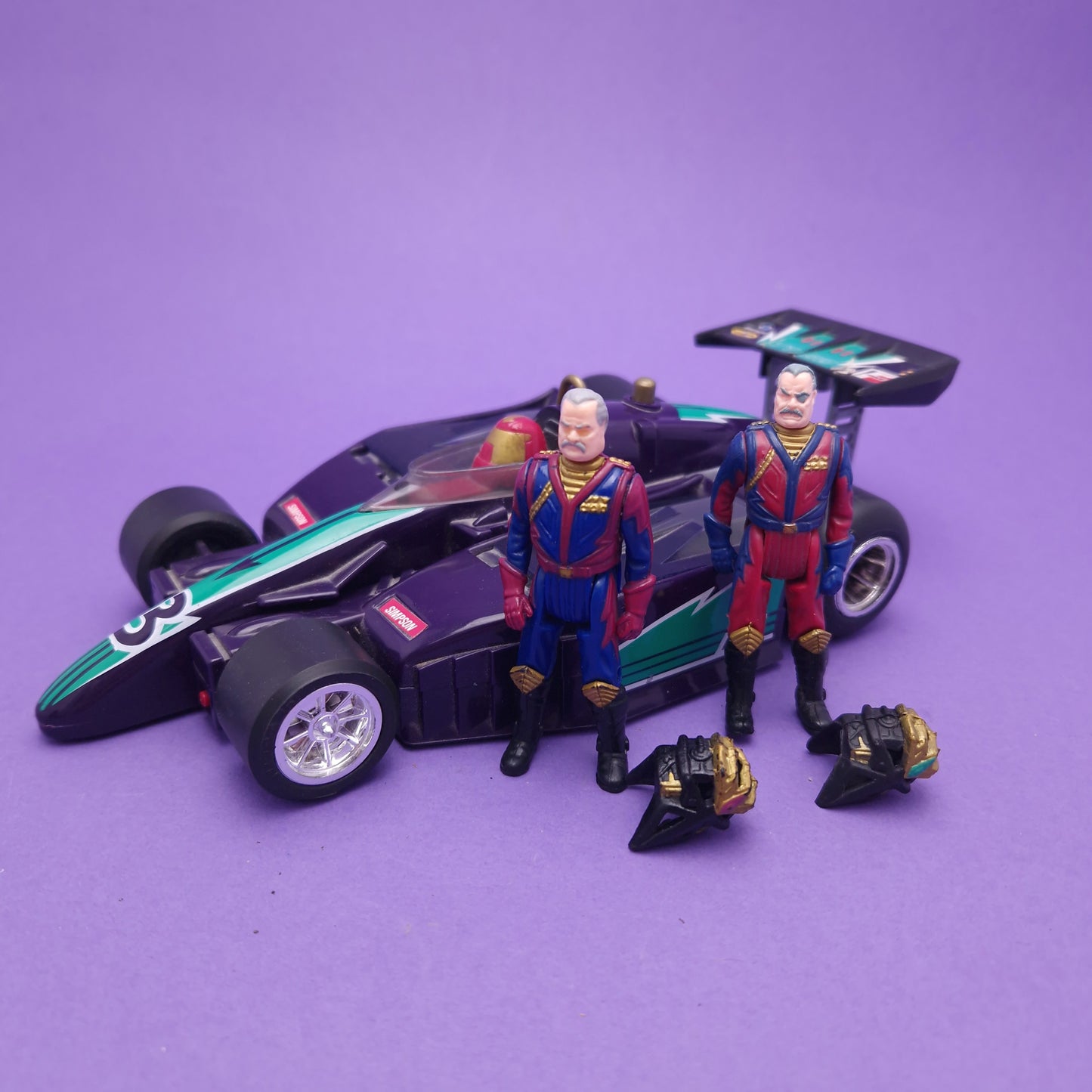 M.A.S.K ☆ BUZZARD MILES & MAX MAYHEM Complete Vintage Figure Vehicle ☆ MASK Kenner 80s Loose