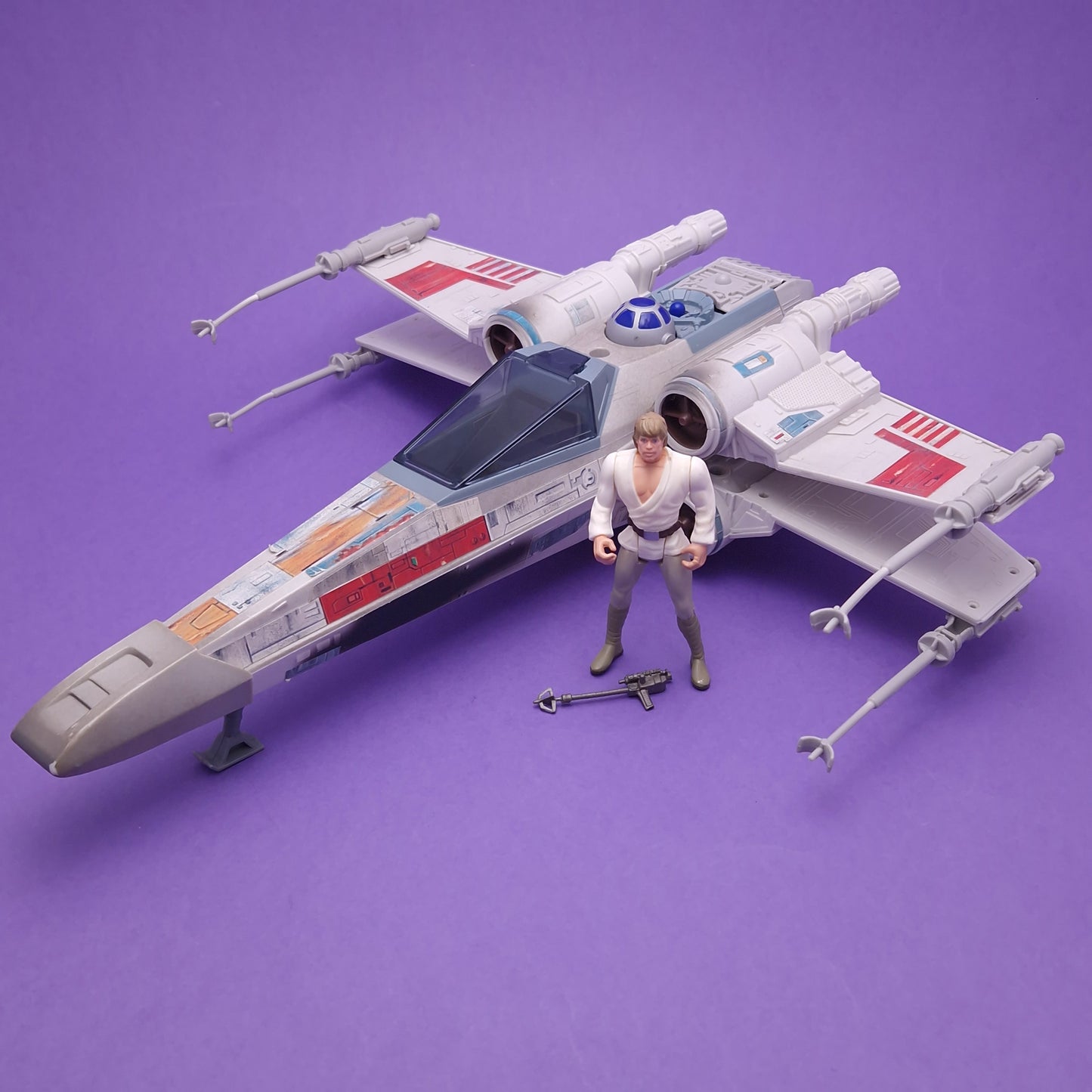 STAR WARS ☆ X WING LUKE SKYWALKER POTF Vintage Action Figure Vehicle ☆ Original 90s