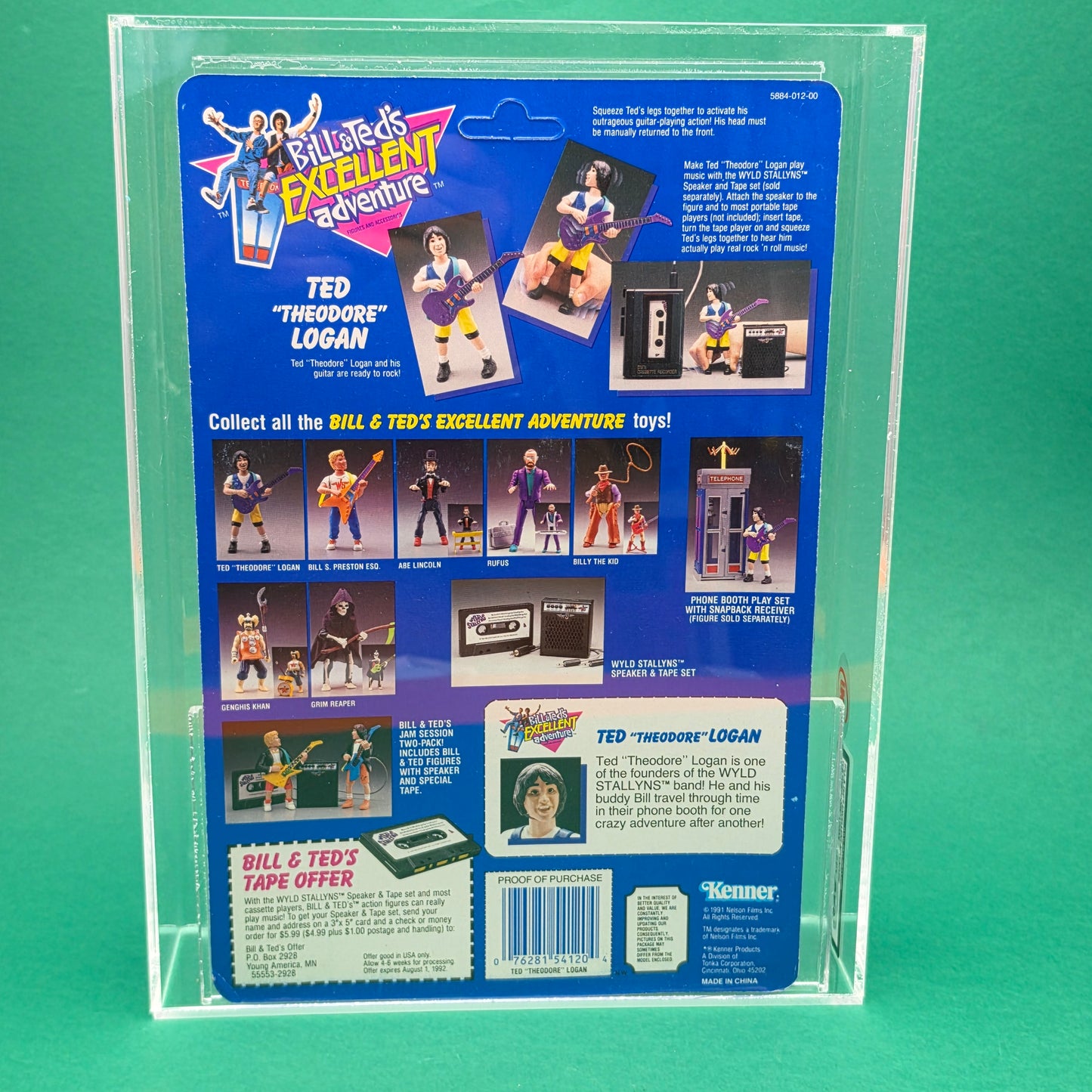BILL & TEDS EXCELLENT ADVENTURE ☆ GRADED UKG 85 Figure ☆ MOC Carded Sealed Kenner 1991