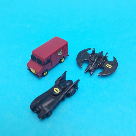 BATMAN ☆ MICRO MINIS BATMOBILE JOKER VAN BATWING Car Vintage ☆ Loose ERTL