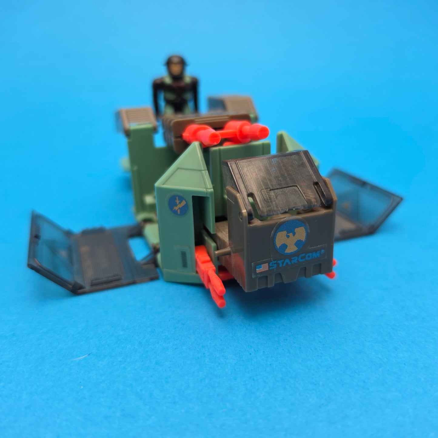 STARCOM ☆ TORNADO GUNSHIP EURO Exclusive Vehicle & Figure ☆ 80's Loose Vintage Coleco Mattel