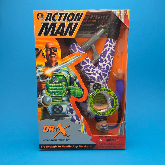 ACTION MAN ☆ DR X TOXIC GUT Action Figure Doll ☆ 1996 Vintage Kenner Boxed 90's SEALED