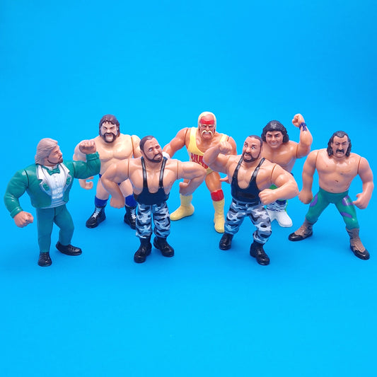 WWF HASBRO ☆ 7x Bundle JAKE DIBASE HULK HACKSAW Others Vintage Wrestling Figure ☆ Original 90s