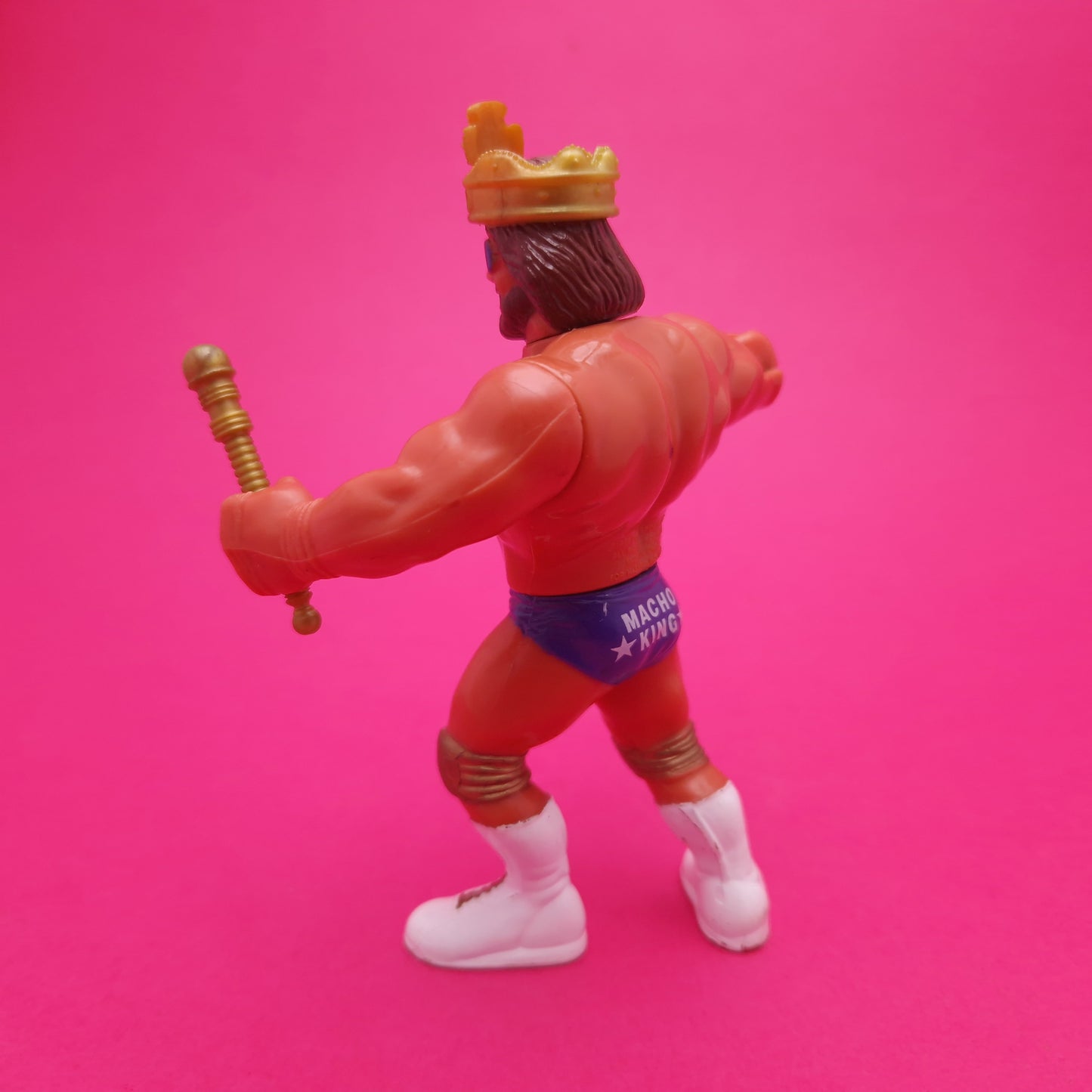 WWF HASBRO MACHO KING RANDY SAVAGE Vintage Wrestling Figure ☆ Nice paint 90s Series 2