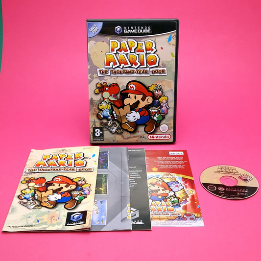 NINTENDO GAMECUBE ☆ PAPER MARIO THE THOUSAND YEAR DOOR ☆ Retro Boxed & Manual