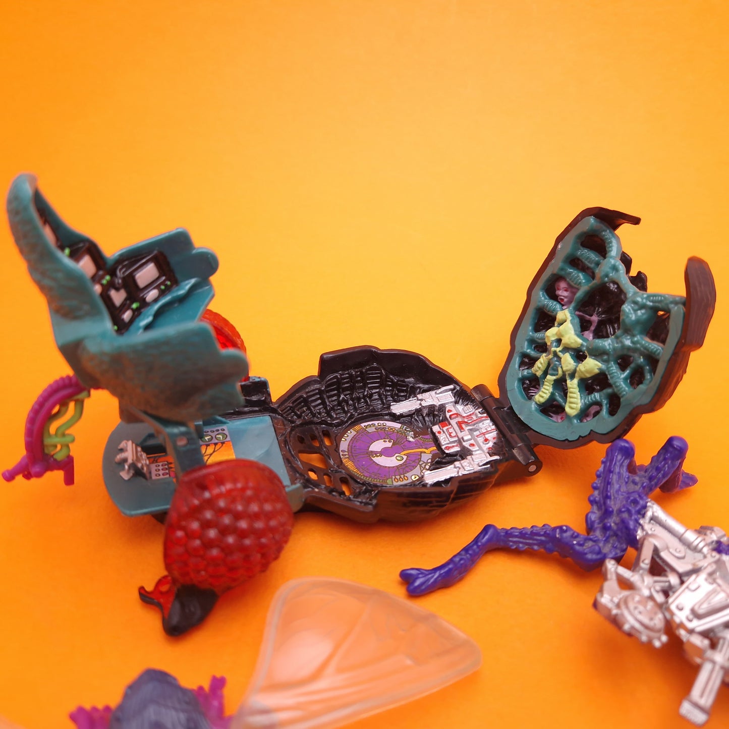 MIGHTY MAX ☆ SQUISHES THE FLY Doom Zones Vintage Figure Playset ☆ Complete