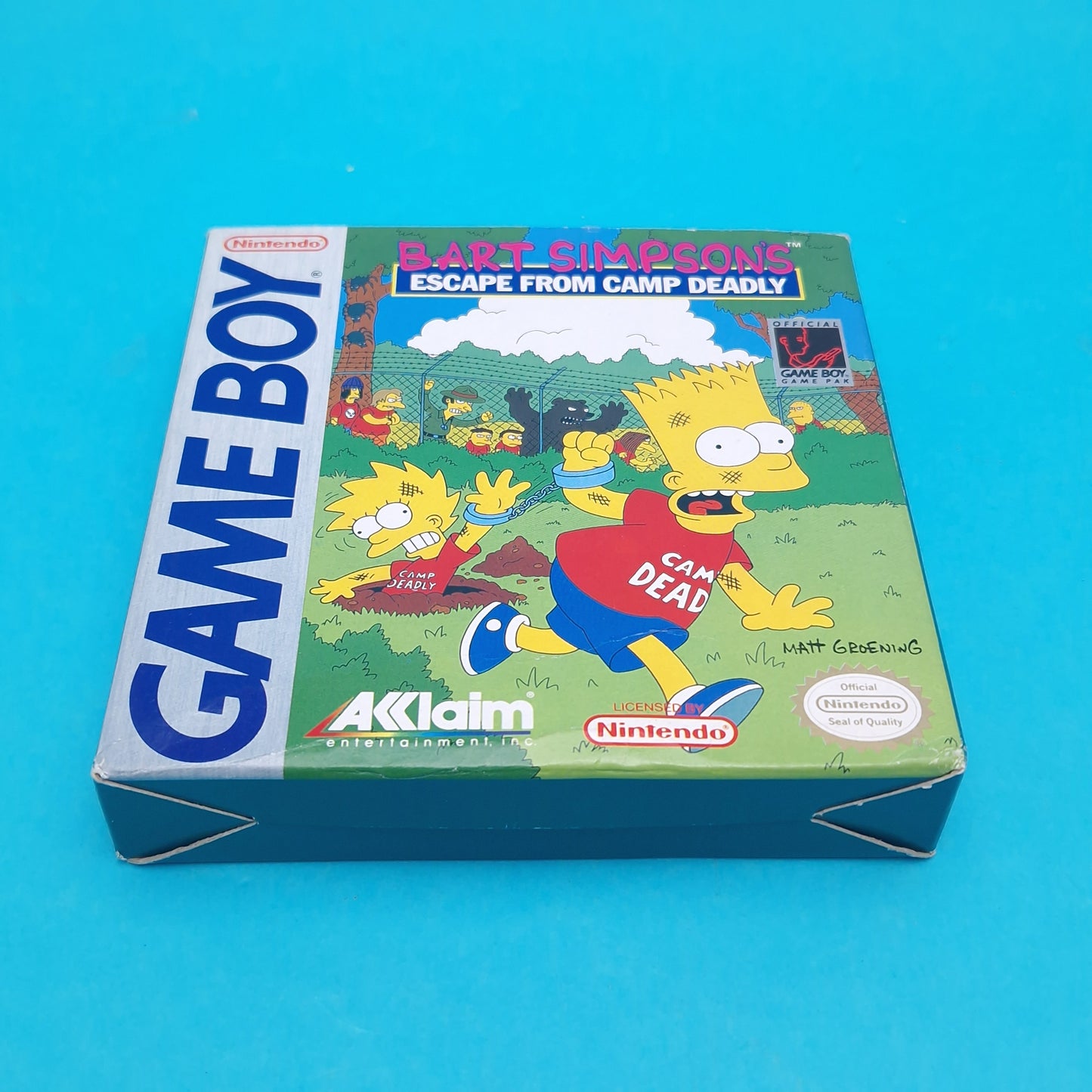NINTENDO GAMEBOY ☆ BART SIMPSONS ESCAPE FROM CAMP DEADLY ☆ Boxed CIB Vintage Retro Game