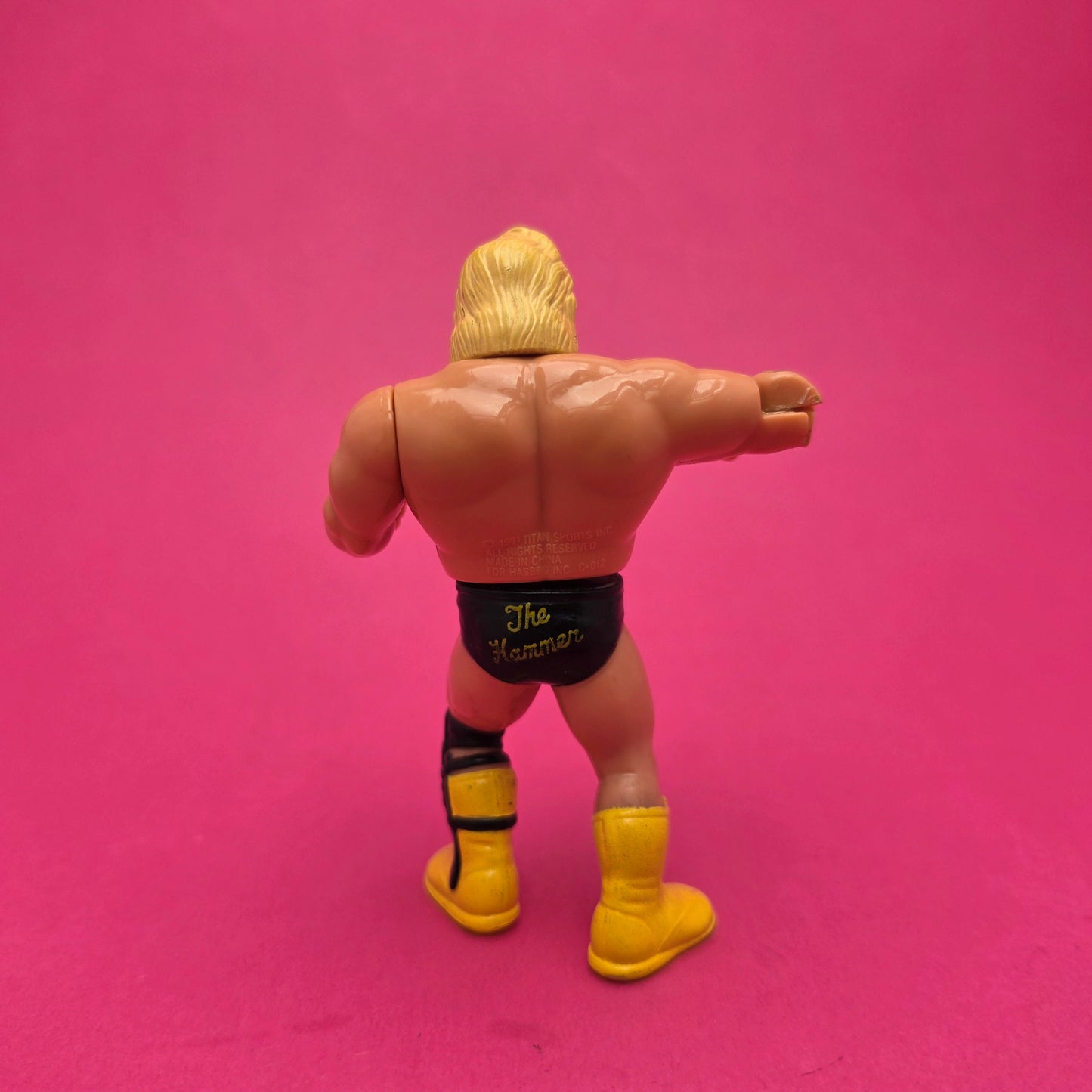 WWF HASBRO ☆ GREG THE HAMMER VALENTINE Vintage Wrestling Figure ☆ Original 90s Series 1