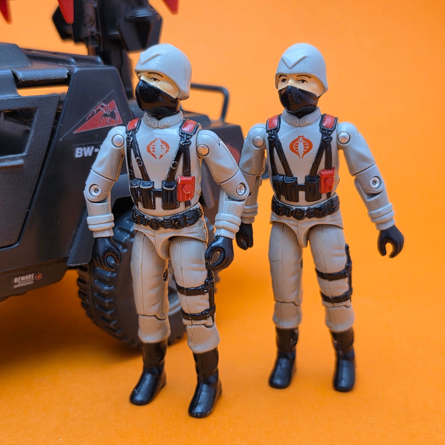 GI JOE ☆ STINGER NIGHT ATTACK 4-WD with x2 Stinger Driver Figure ☆ Action Force Hasbro 1984