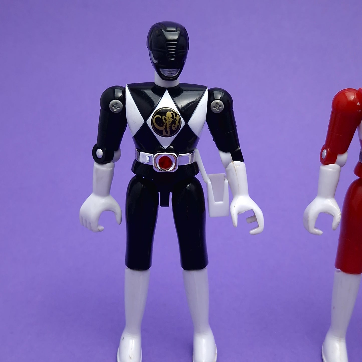 POWER RANGERS MMPR ☆ BLACK BLUE RED Rangers Figures Complete ☆ Vintage Bandai 90s