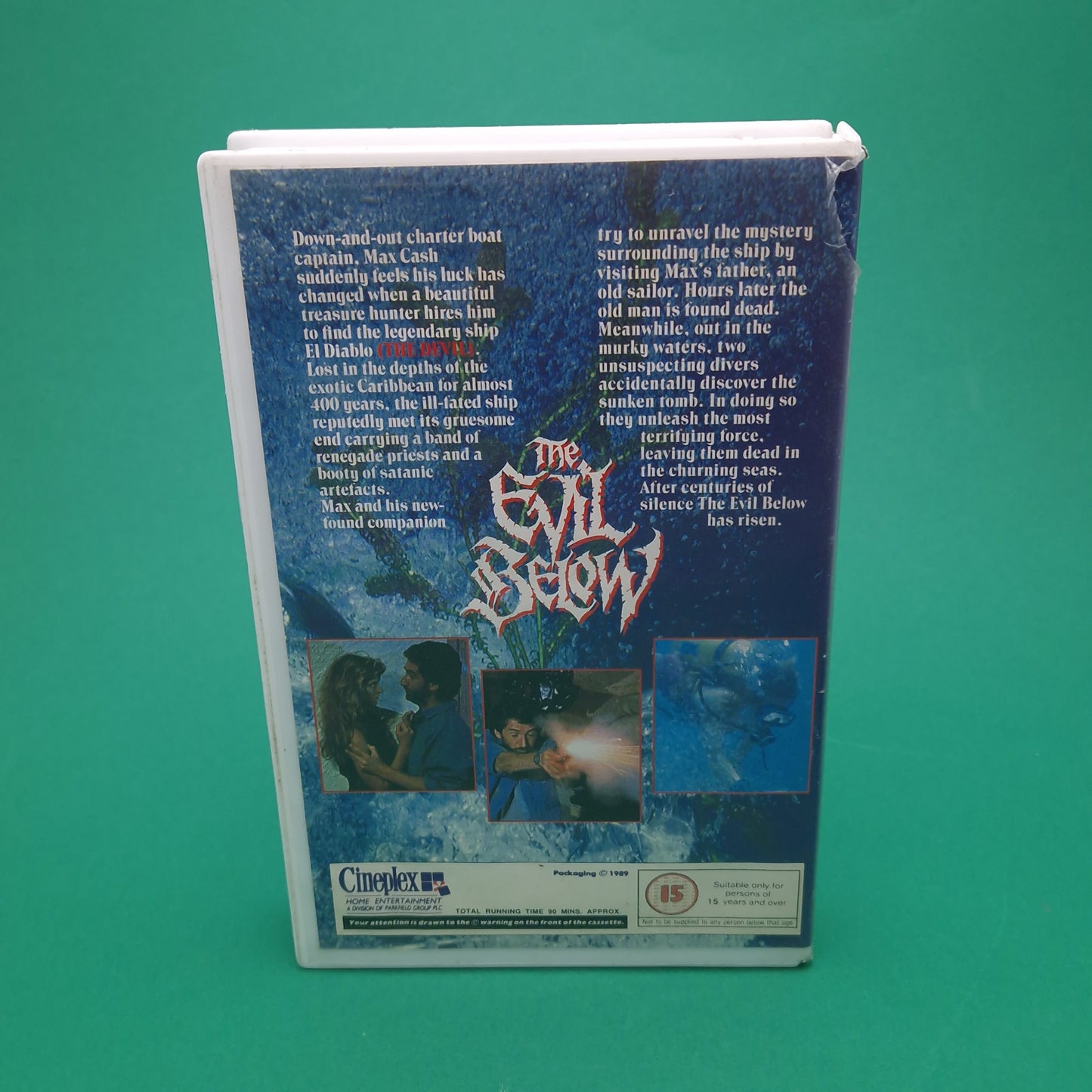 VHS Video ☆ THE EVIL BELOW ☆ 80s Horror Big Box Ex Rental Vintage 15 cert