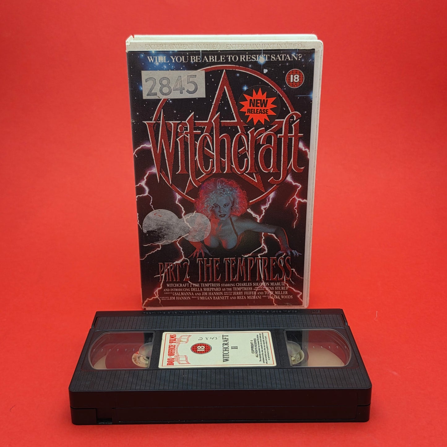 VHS Video ☆ WITCHCRAFT PART 2 THE TEMPTRESS 1989 ☆ 18 Cert Vintage Ex Rental Big Box