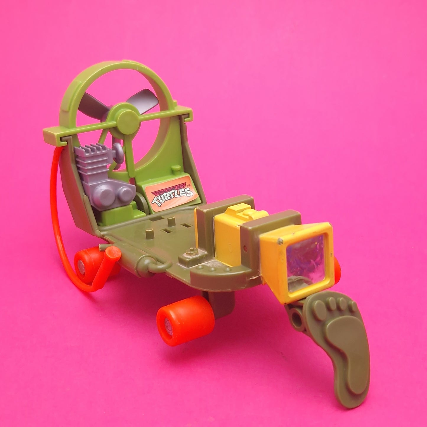 TEENAGE MUTANT NINJA TURTLES ☆ CHEAPSKATE & DONATELLO Vintage Action Figure Vehicle ☆ Hero Loose