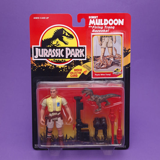 JURASSIC PARK ROBERT MULDOON Vintage Figure ☆ Sealed MOC World Carded