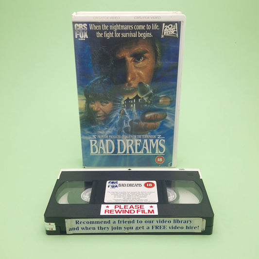 VHS Video ☆ BAD DREAMS ☆ 80s 90s Horror Big Box Ex Rental Vintage 18 cert