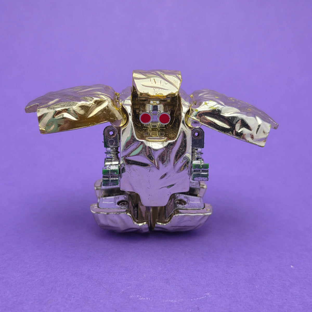 GOBOTS ROCK LORDS ☆ NUGGIT Chrome Nice Figure ☆ Vintage 80s Tonka