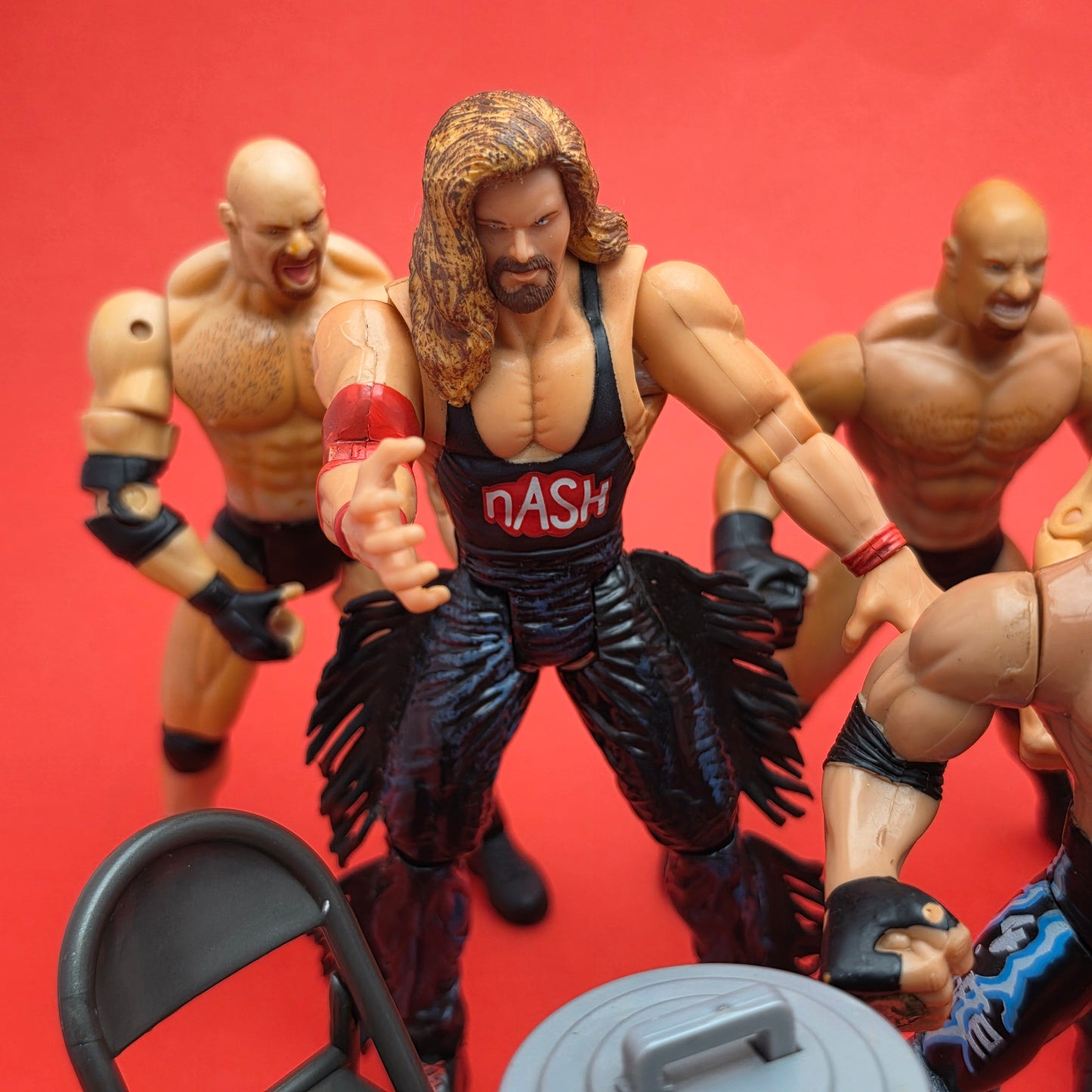 WCW SMASH SLAM ☆ Bundle GOLDBERG HOGAN NASH KONAN x6 Vintage Figures ☆ Toybiz Original