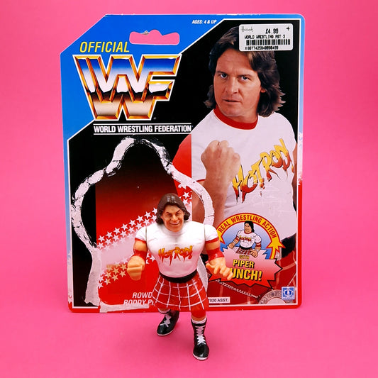 WWF HASBRO ROWDY RODDY PIPER Vintage Wrestling Figure ☆ Backing Card Original 90s Series 1