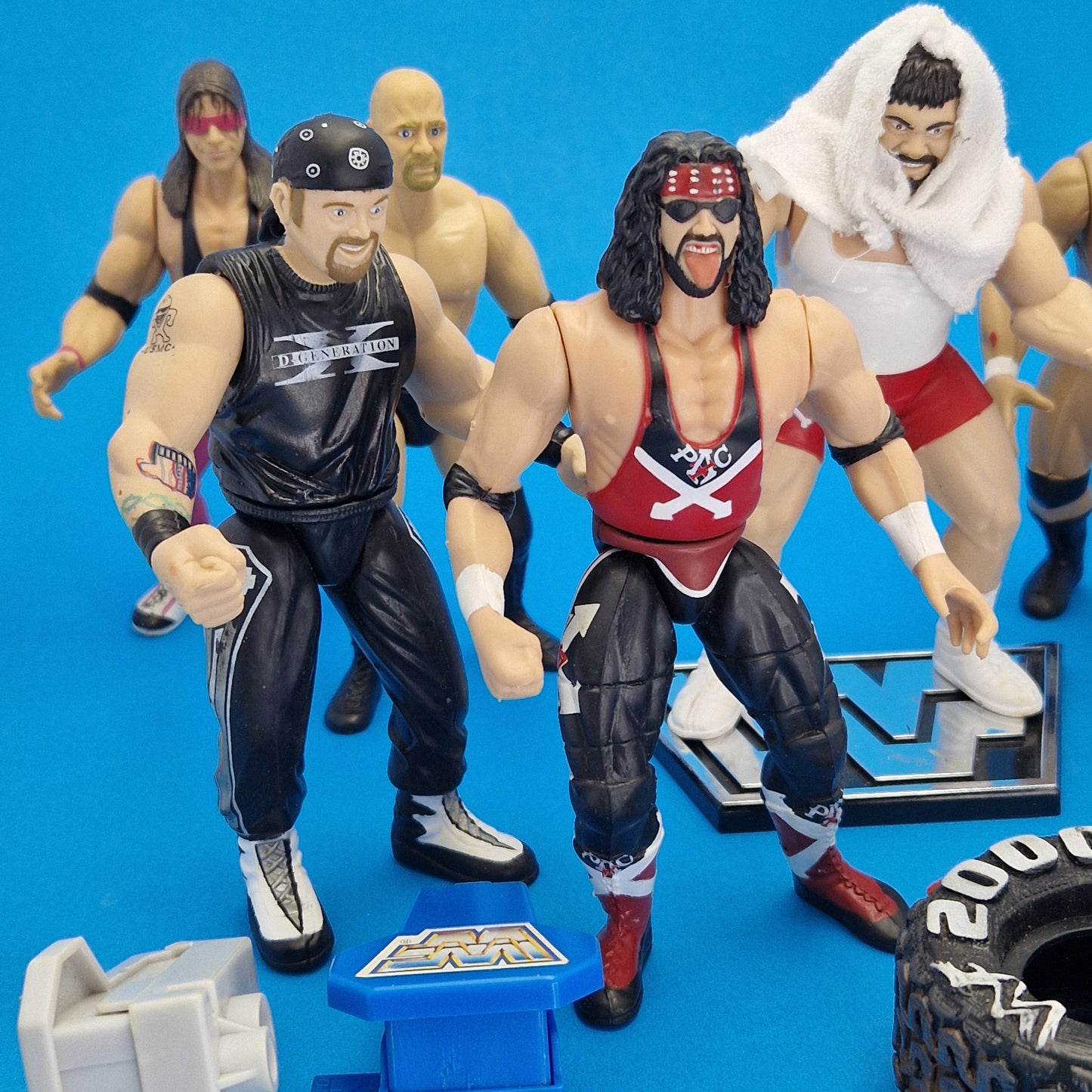 WWF JAKKS PACIFIC SUPERSTARS ☆ Bundle DR DEATH XPAC COMISIONER SHAWN MICHAELS Vintage Figures ☆ BCA Original