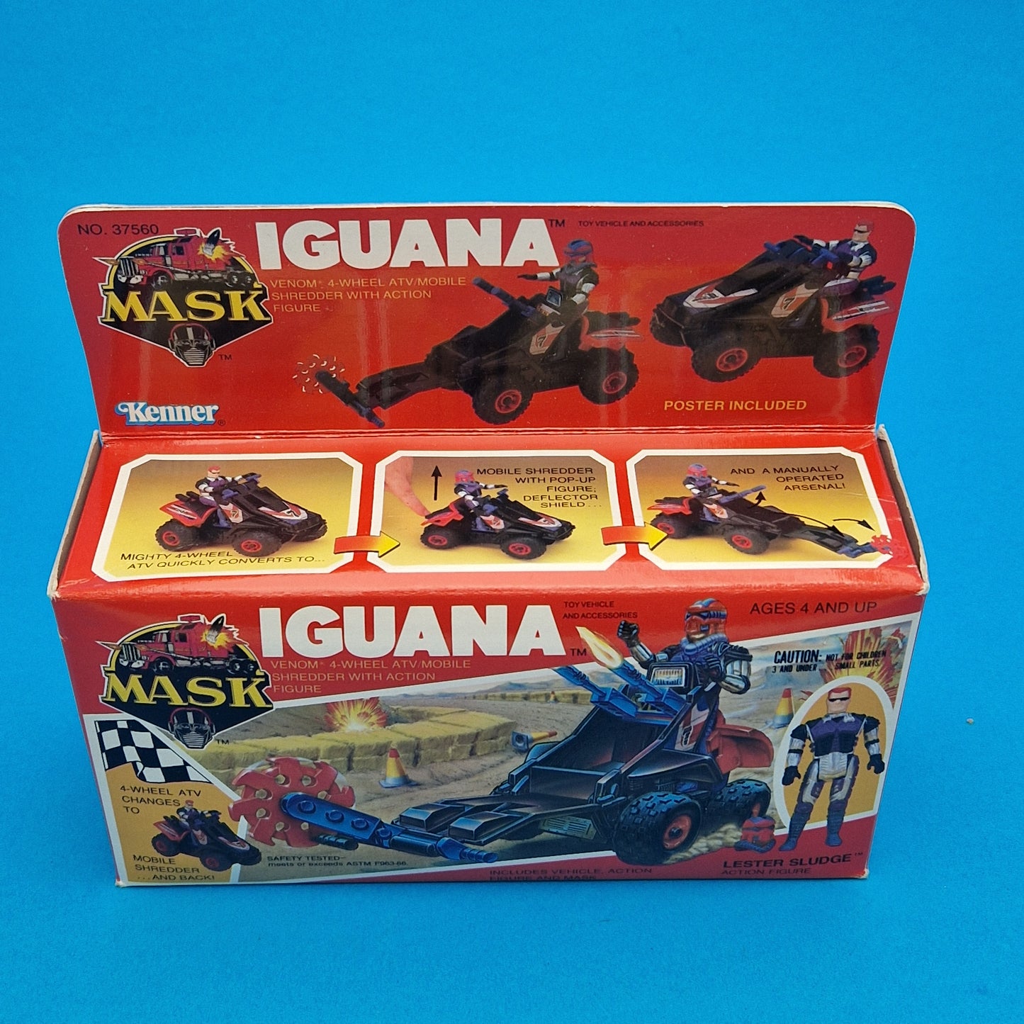 M.A.S.K ☆ IGUANA Lester Sludge Figure Vehicle ☆ US Sealed Boxed 80s Kenner MASK Vintage