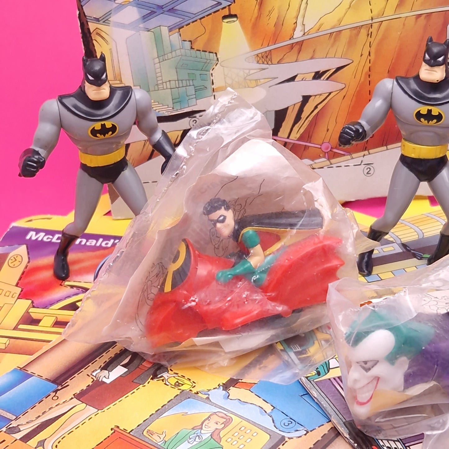 MCDONALDS ☆ BATMAN THE ANIMATED SERIES Figures & Boxes ☆ 90s Happy Meal