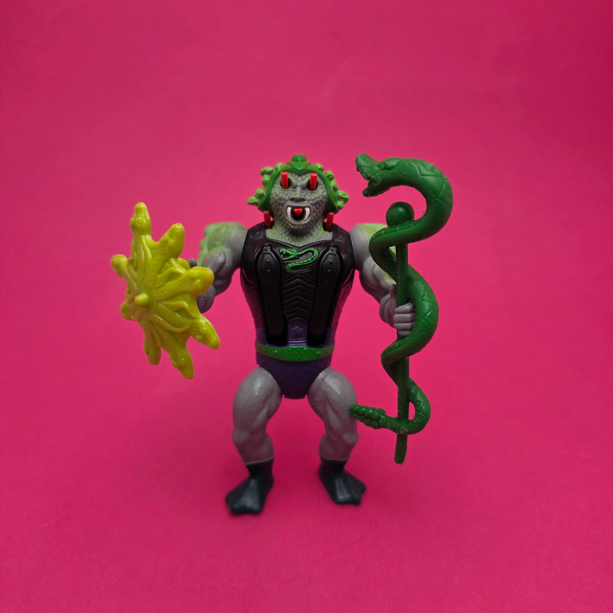 MASTERS OF THE UNIVERSE ☆ SNAKE FACE Vintage Figure ☆ MOTU card 80s Mattel