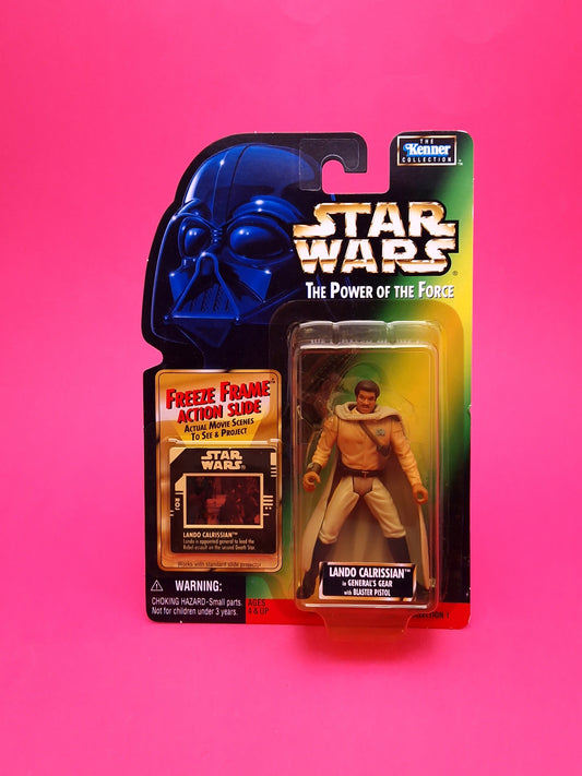 STAR WARS POTF ☆ Freeze Frame LANDO CALRISSIAN Figure ☆ MOC Sealed Carded Kenner Power of the Force