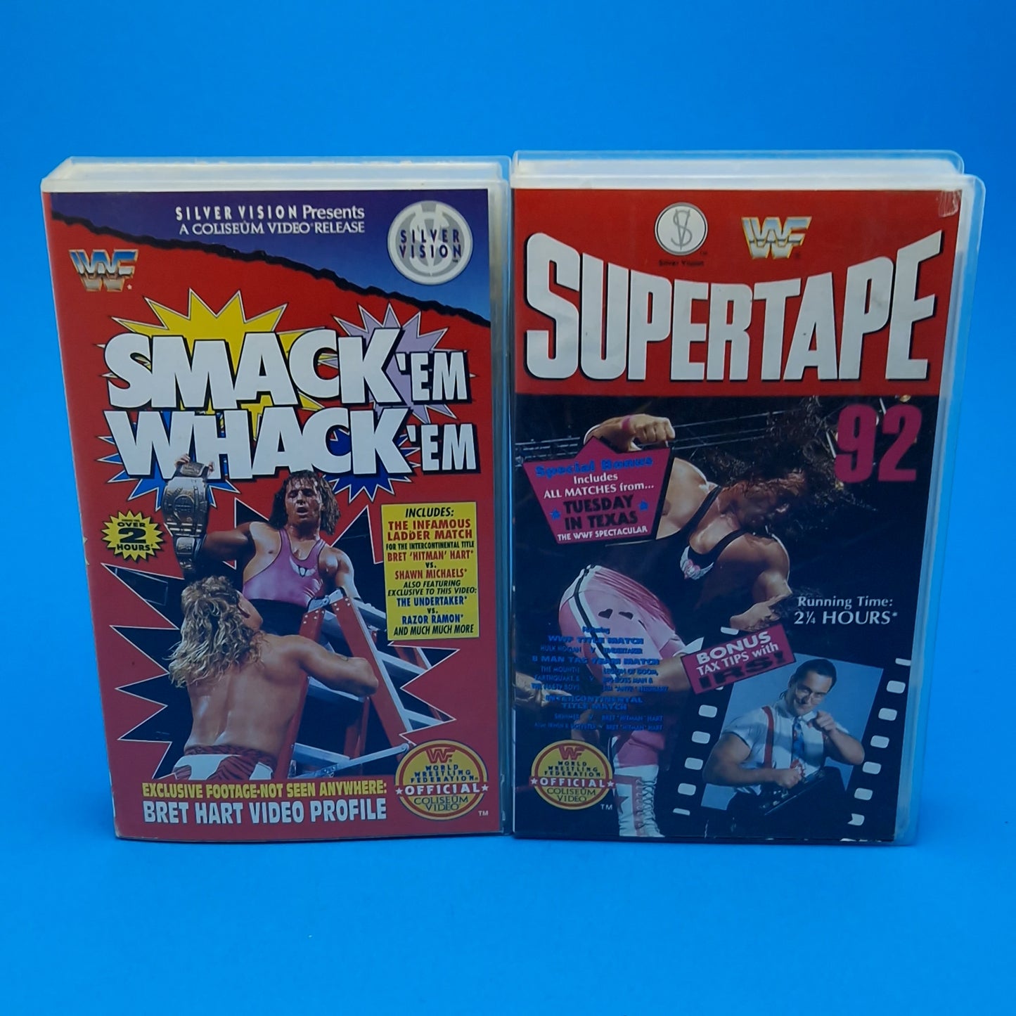 VHS Video ☆ WWF BUNLDE 5 - SUPERTAPE RAMPAGE BASHED 91 92 UK Tape Cassette ☆ Silver Vision Vintage