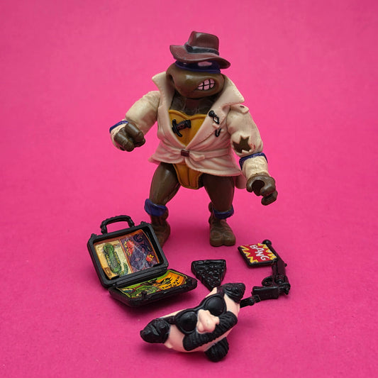TEENAGE MUTANT NINJA TURTLES ☆ DON THE UNDERCOVER Turtle Figure ☆ Complete Vintage 90s Playmates