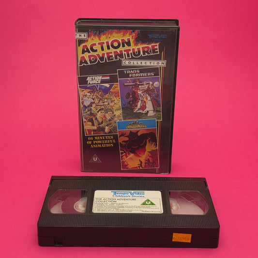 VHS Video ☆ ACTION ADVENTURE COLLECTION TRANSFORMERS INHUMANOIDS FORCE ☆ U Cert Vintage Tape