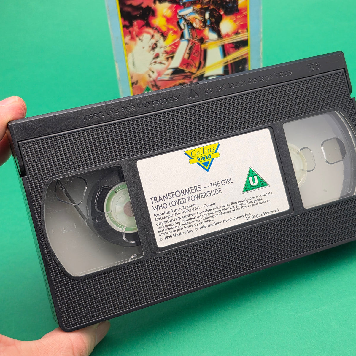 VHS Video ☆ TRANSFORMERS THE GIRL WHO LOVED POWERGLIDE ☆ U Cert Vintage Tape