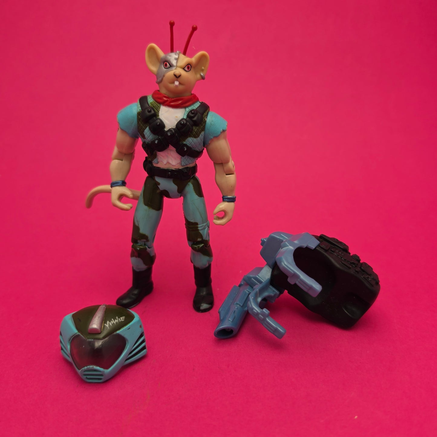 BIKER MICE FROM MARS ☆ RAD REBEL VINNIE FREEDOM FIGHTER Vintage Figure ☆ 90s