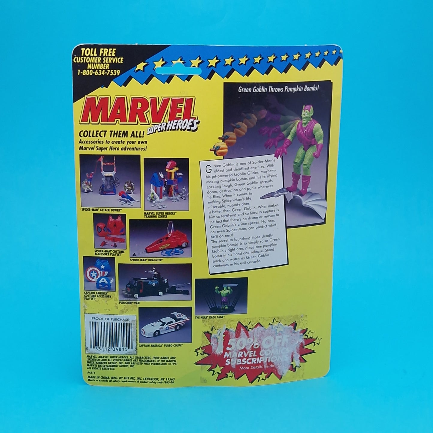 MARVEL SUPERHEROES ☆ GREEN GOBLIN Vintage Figure ☆ Original Carded Toybiz 90s