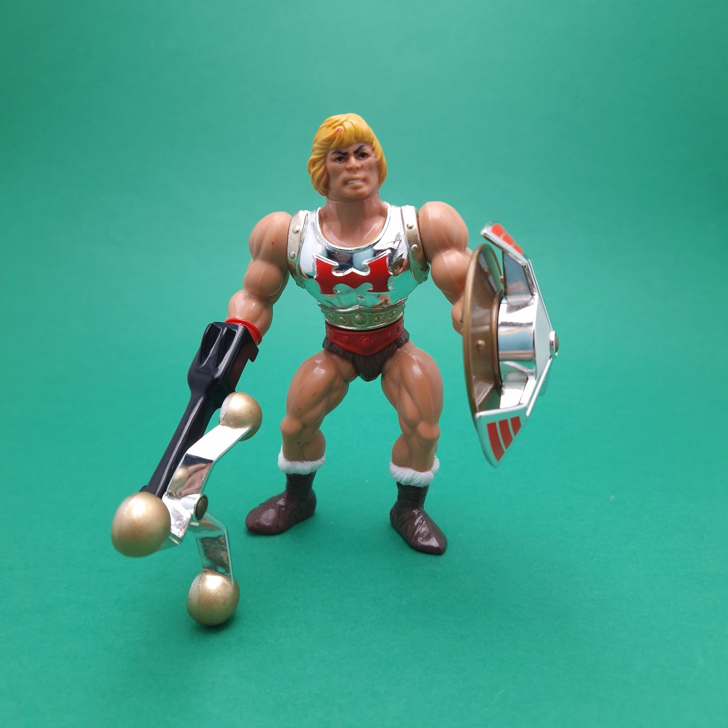MASTERS OF THE UNIVERSE ☆ FLYING FISTS HE-MAN Vintage Figure ☆ MOTU Complete 80s Mattel Original