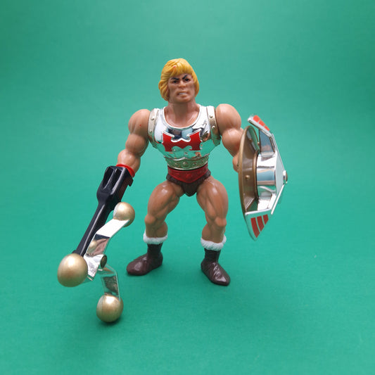 MASTERS OF THE UNIVERSE ☆ FLYING FISTS HE-MAN Vintage Figure ☆ MOTU Complete 80s Mattel Original