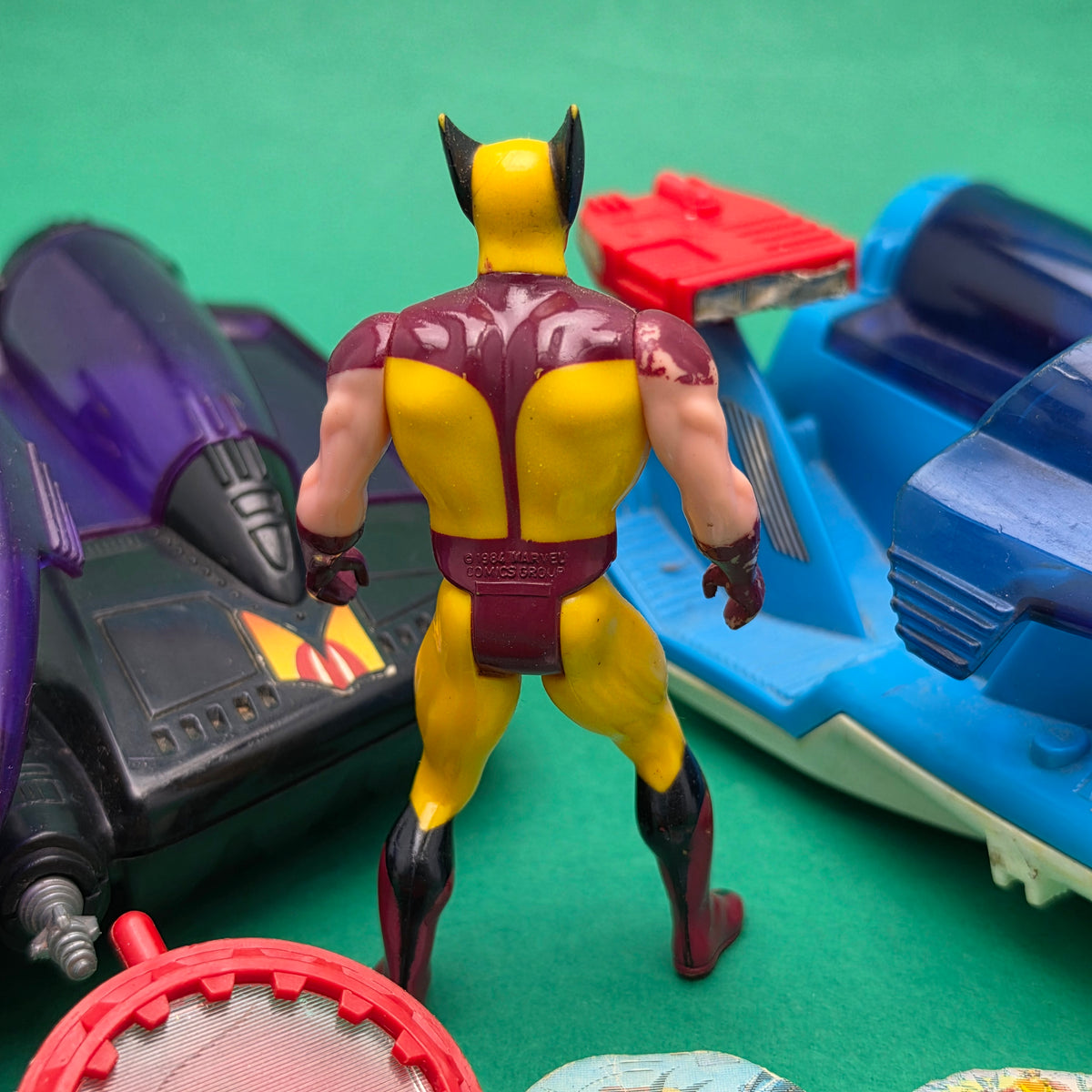 MARVEL SECRET WARS ☆ TURBO & DOOM CYCLE WOLVERINE Action Figure ☆ 80s Mattel