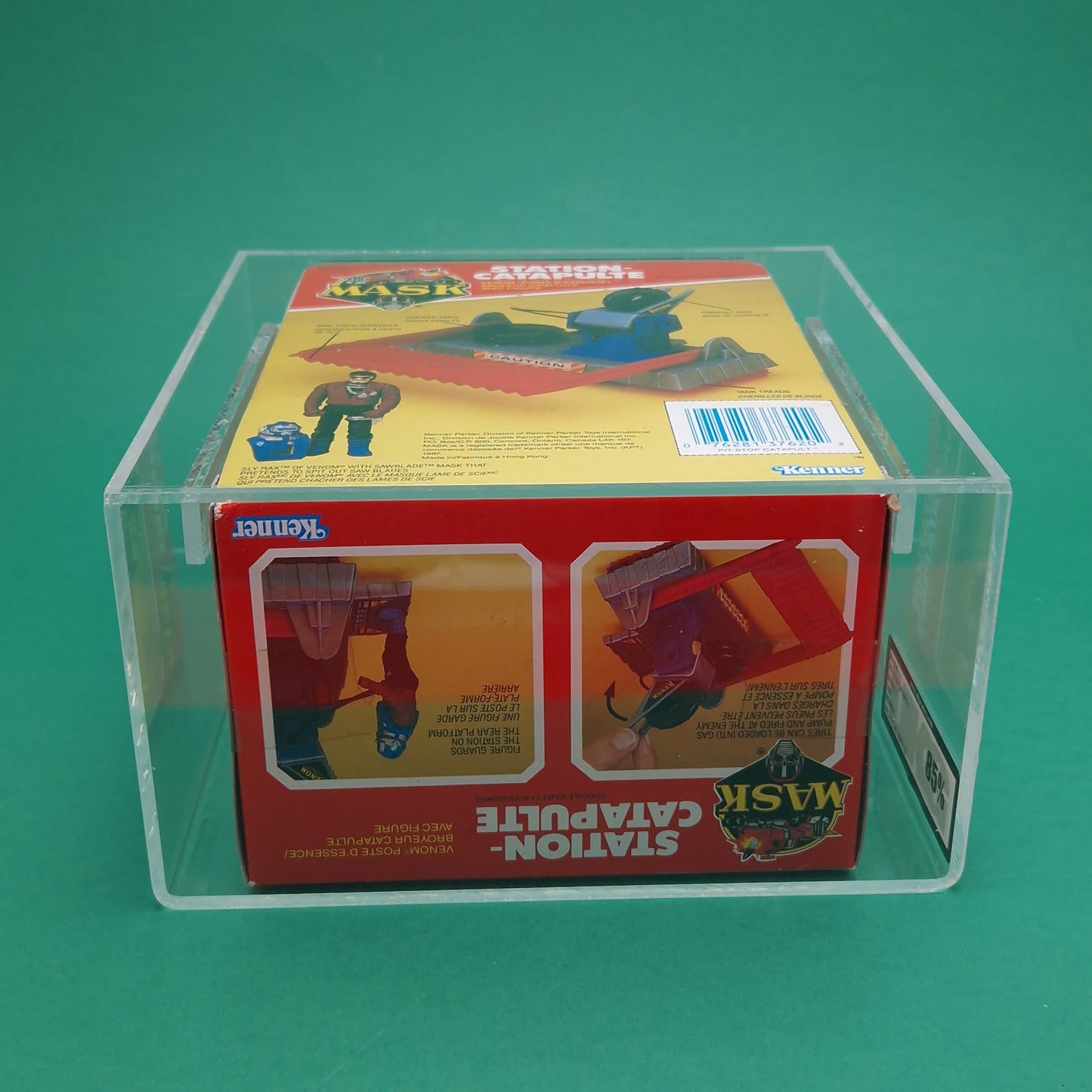 M.A.S.K ☆ PIT STOP CATAPULT Sly Rax Figure GRADED UKG 85 Vehicle ☆ Sealed Boxed 80s Kenner MASK Vintage