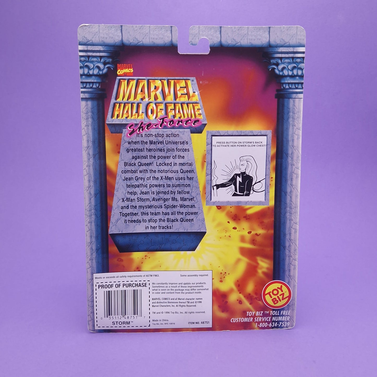 HALL OF FAME X-MEN ☆ STORM MARVEL Figure ☆ Vintage MOC Sealed Carded Toybiz 90s