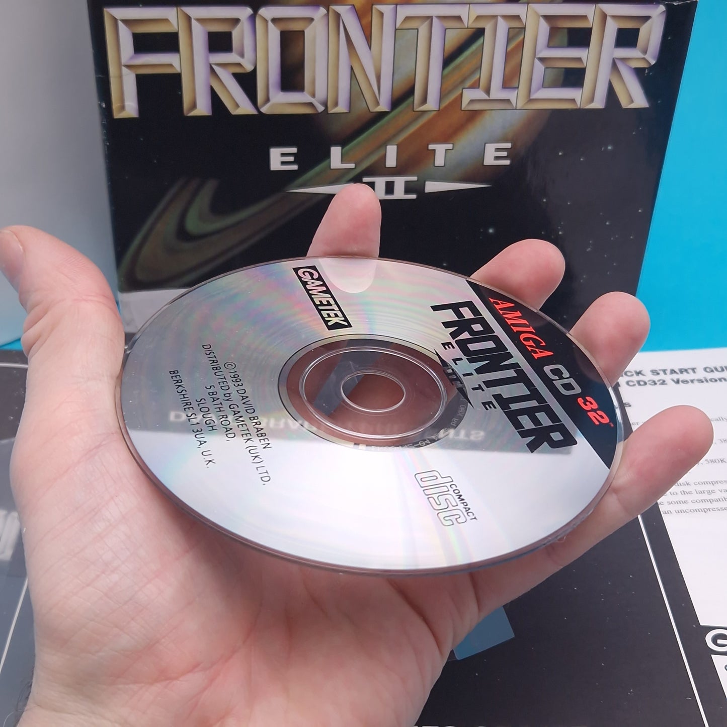 AMIGA CD32 ☆ ELITE 2 FRONTIER ☆ BIG BOX BOXED Vintage Retro Game Commodore 90s