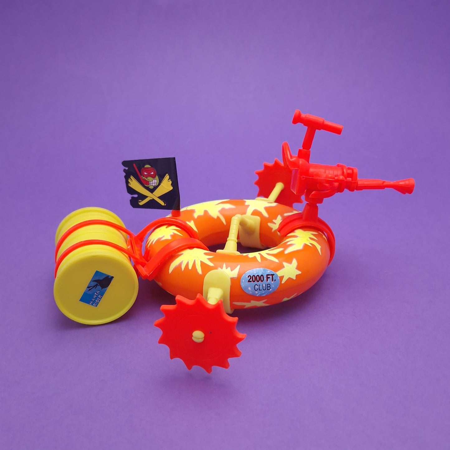 TEENAGE MUTANT NINJA TURTLES ☆ Scuba Divin Raph Psych Out Spin Out Scuba Tube Vintage Action Figure ☆ Loose