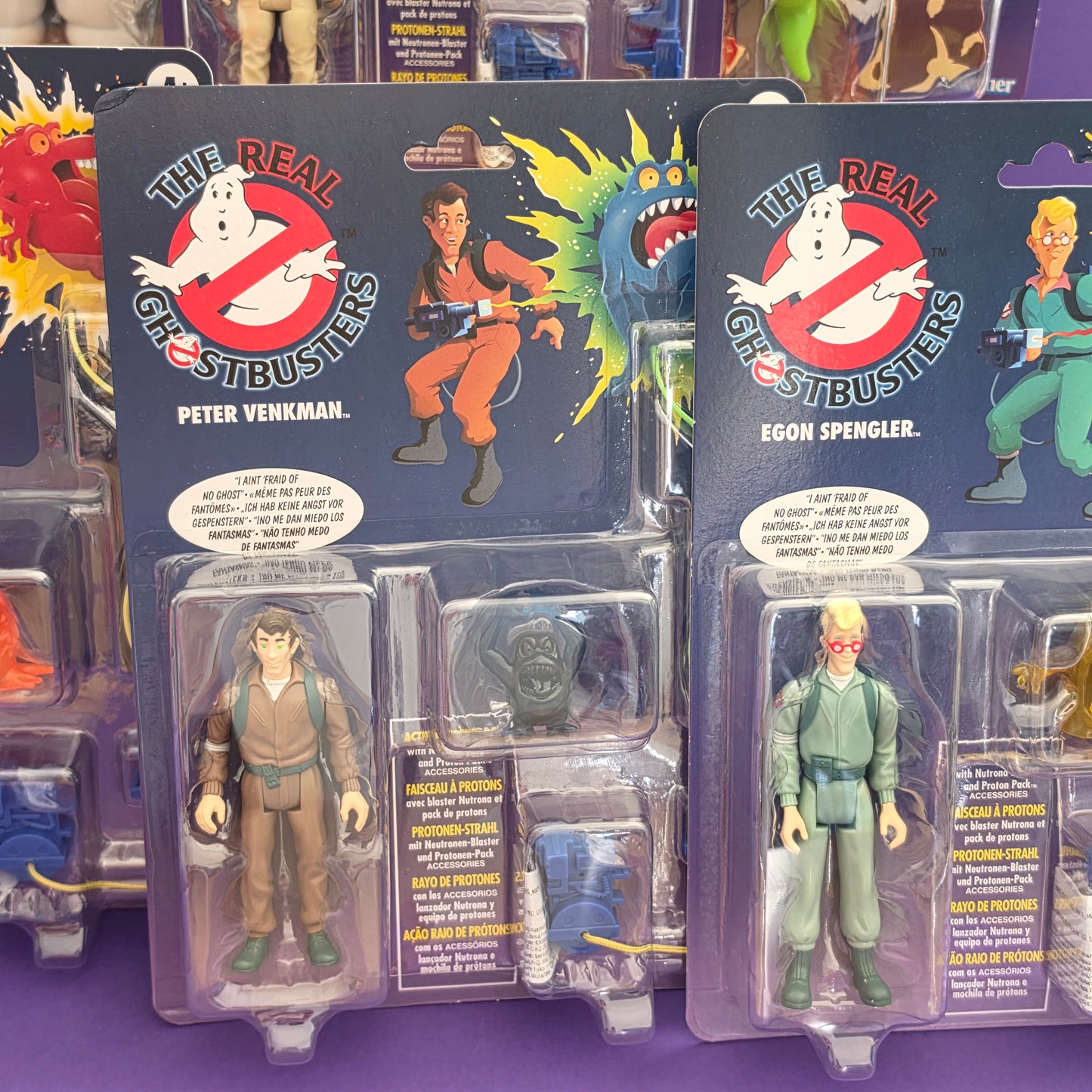 THE REAL GHOSTBUSTERS REISSUE ☆ FULL SET & STAY PUFT GREEN GHOST Shipper Figure ☆ Kenner Classics Sealed Carded