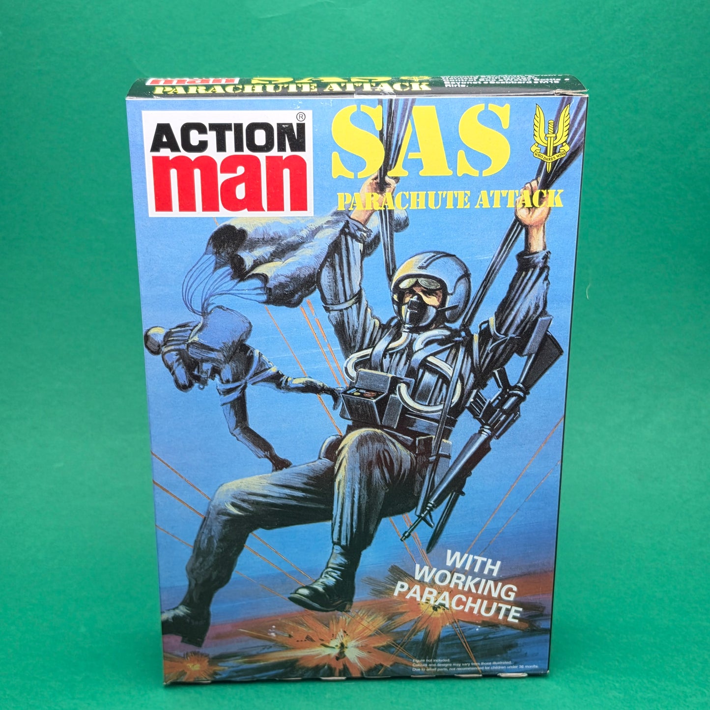 ACTION MAN ☆ SAS KEY FIGURE Eagle Eyes & PARACHUTE ATTACK 40th Anniversary ☆ Boxed