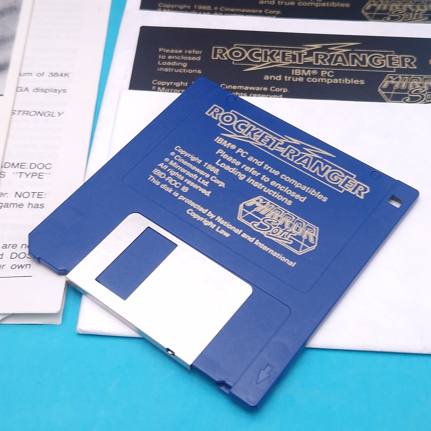 IBM PC ☆ ROCKET RANGER ☆ BOXED Vintage Retro Game 3.5" & 5.25" Disk