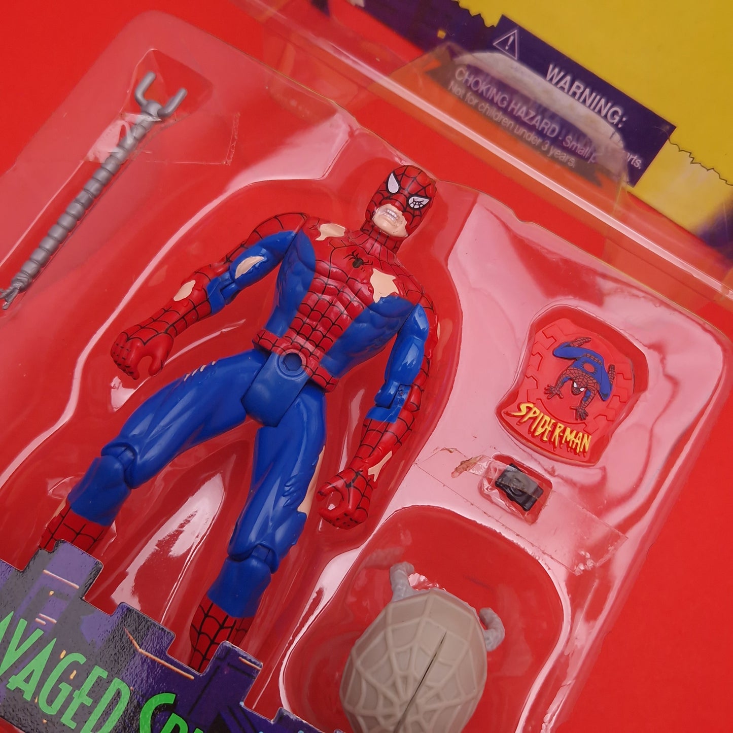 SPIDER-MAN ANIMATED SERIES ☆ BATTLE RAVAGED Action Figure ☆ Marvel Toybiz 90s Vintage