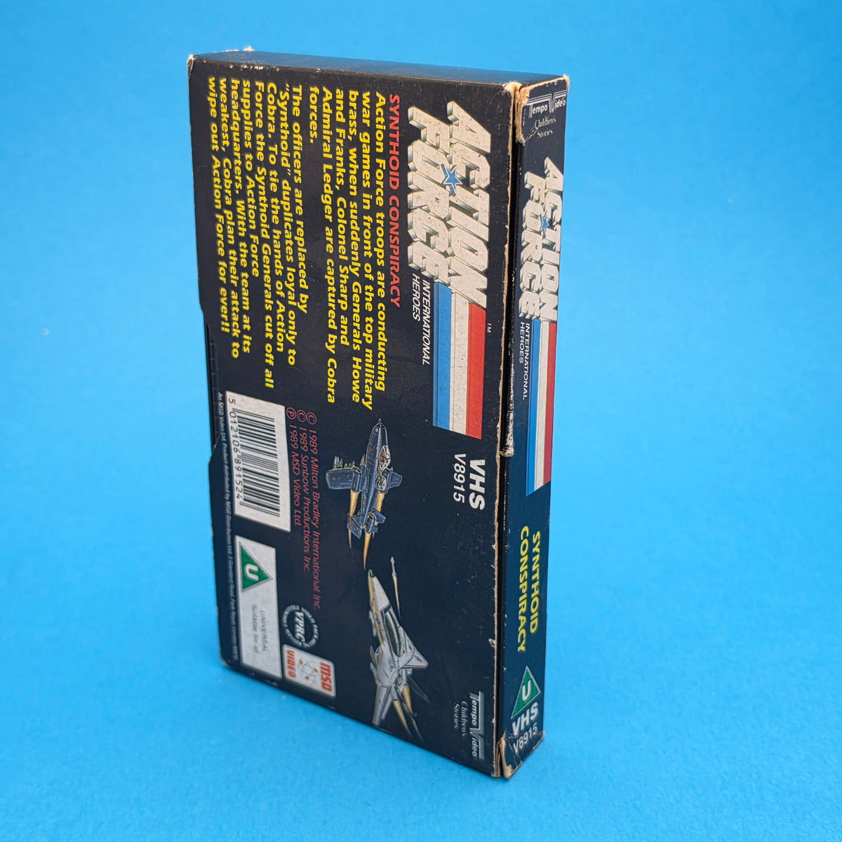 VHS Video ☆ ACTION FORCE SYTHOID CONSPIRACY ☆ U Cert Vintage Tape RARE Sleeve