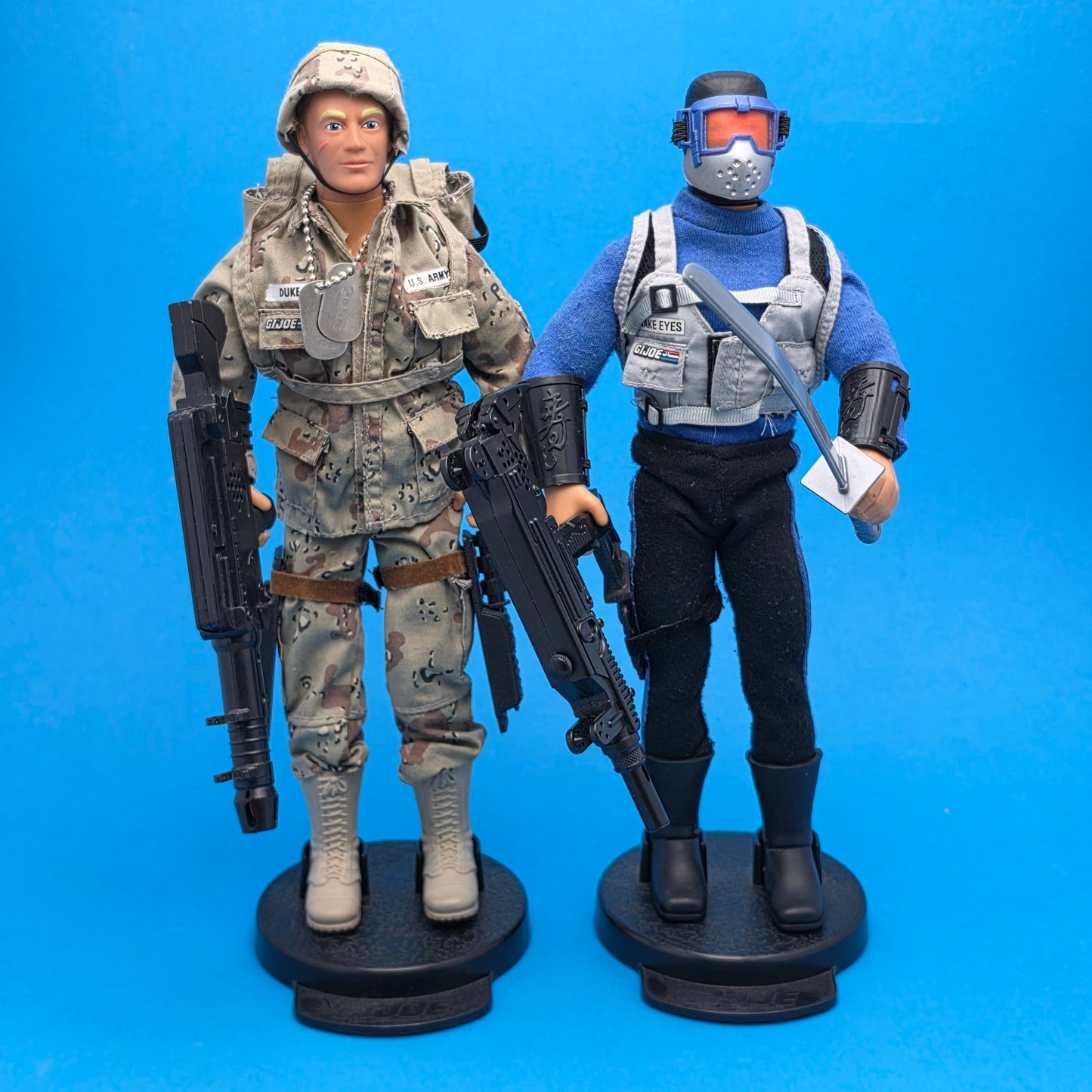 ACTION MAN ☆ G.I. JOE SNAKE EYES & DUKE Hall Of Fame Figure ☆ Vintage HASBRO 90's Loose