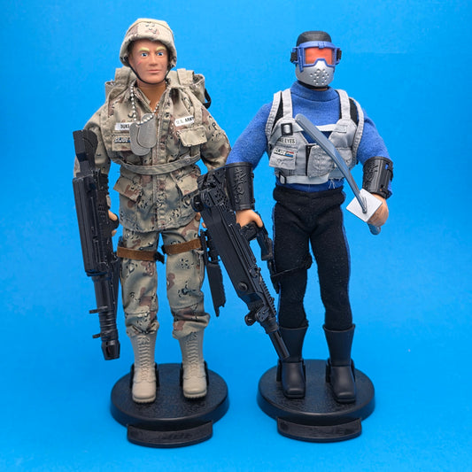 ACTION MAN ☆ G.I. JOE SNAKE EYES & DUKE Hall Of Fame Figure ☆ Vintage HASBRO 90's Loose