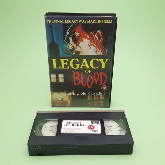 VHS Video ☆ LEGACY OF BLOOD ☆ 80s Horror Big Box Ex Rental Vintage 18