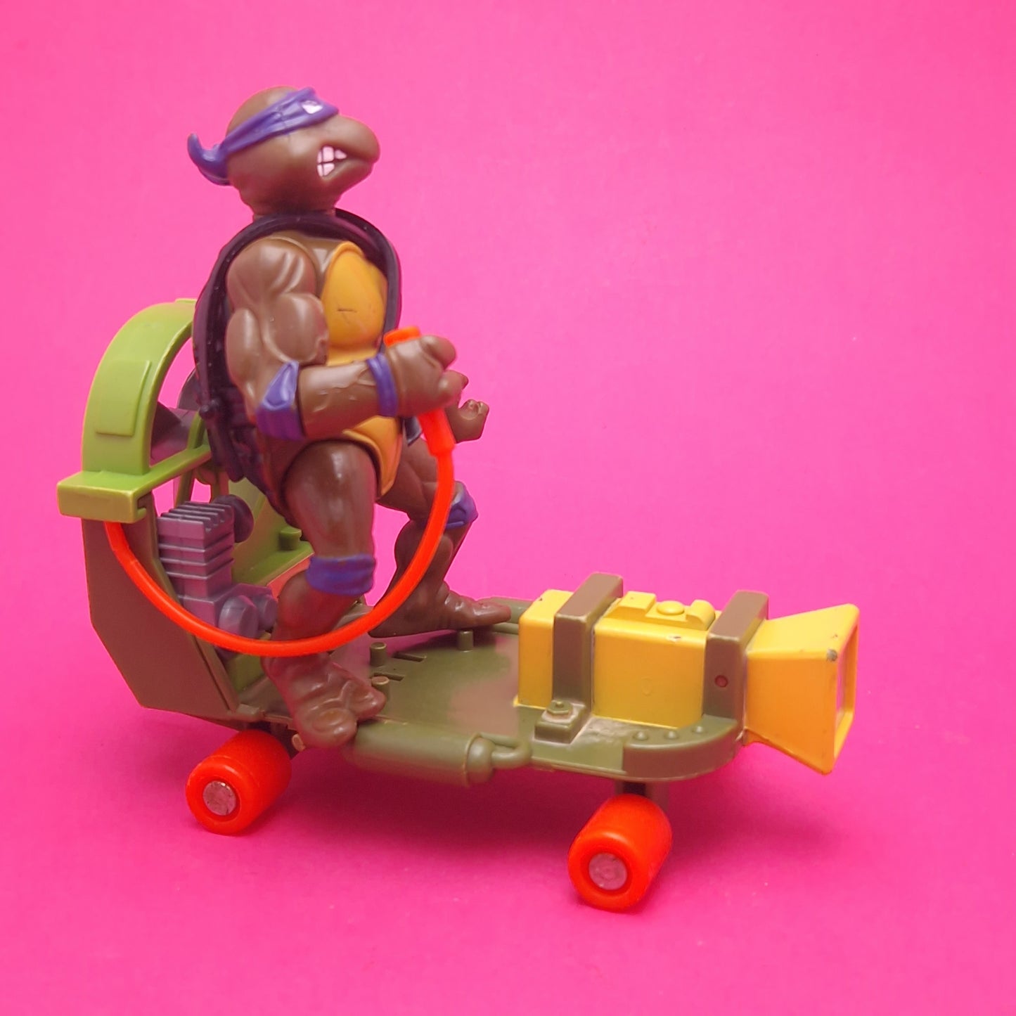 TEENAGE MUTANT NINJA TURTLES ☆ CHEAPSKATE & DONATELLO Vintage Action Figure Vehicle ☆ Hero Loose